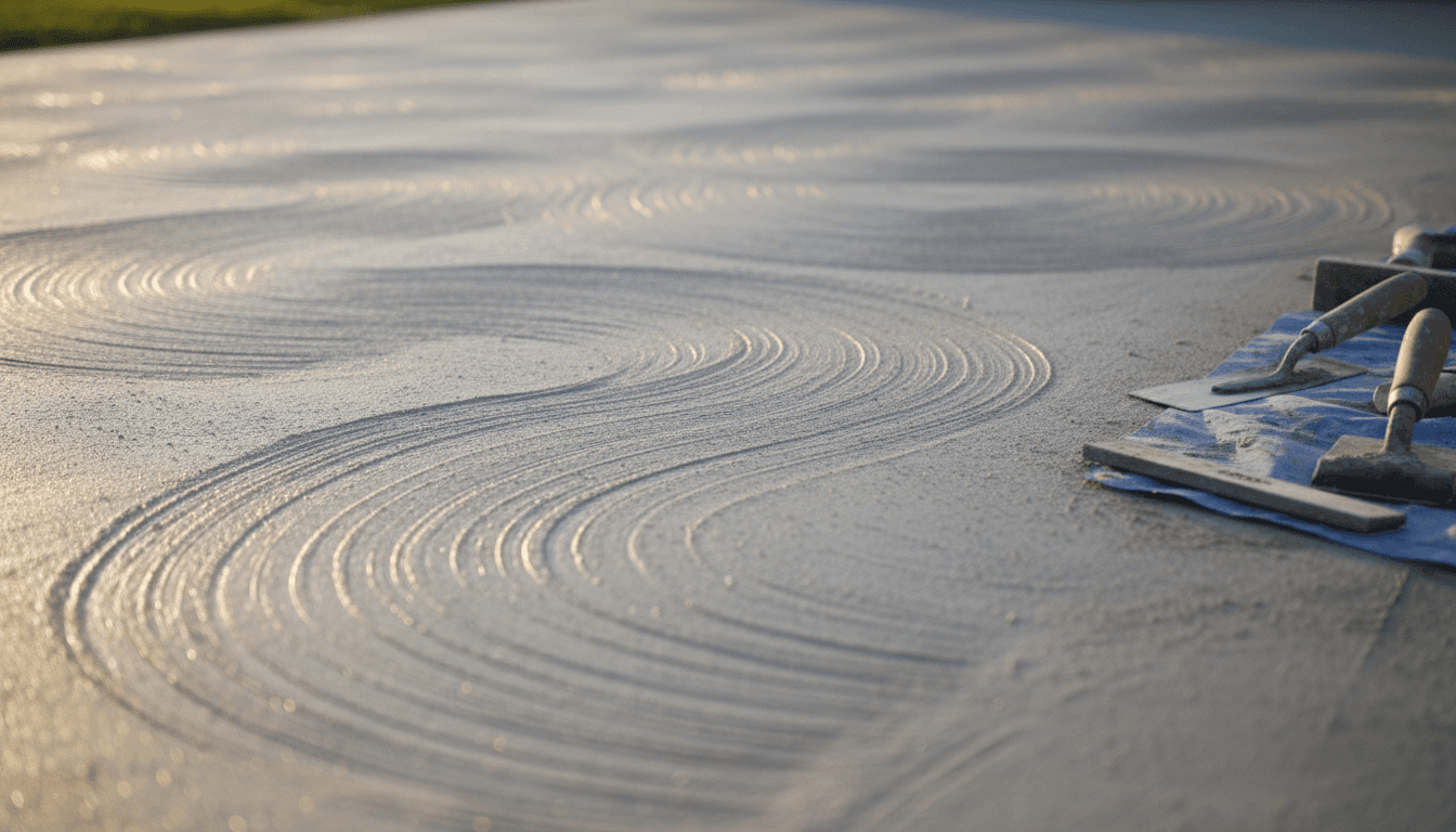 Professional concrete finishing work