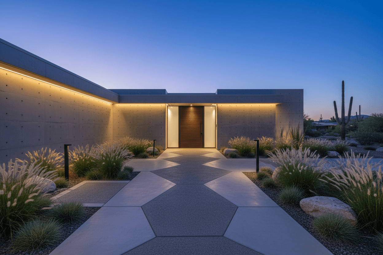 Modern Geometric Walkway