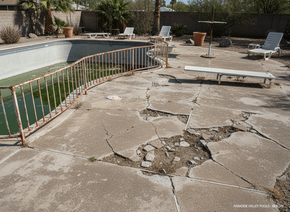 Before: Paradise Valley Pool Deck Renovation